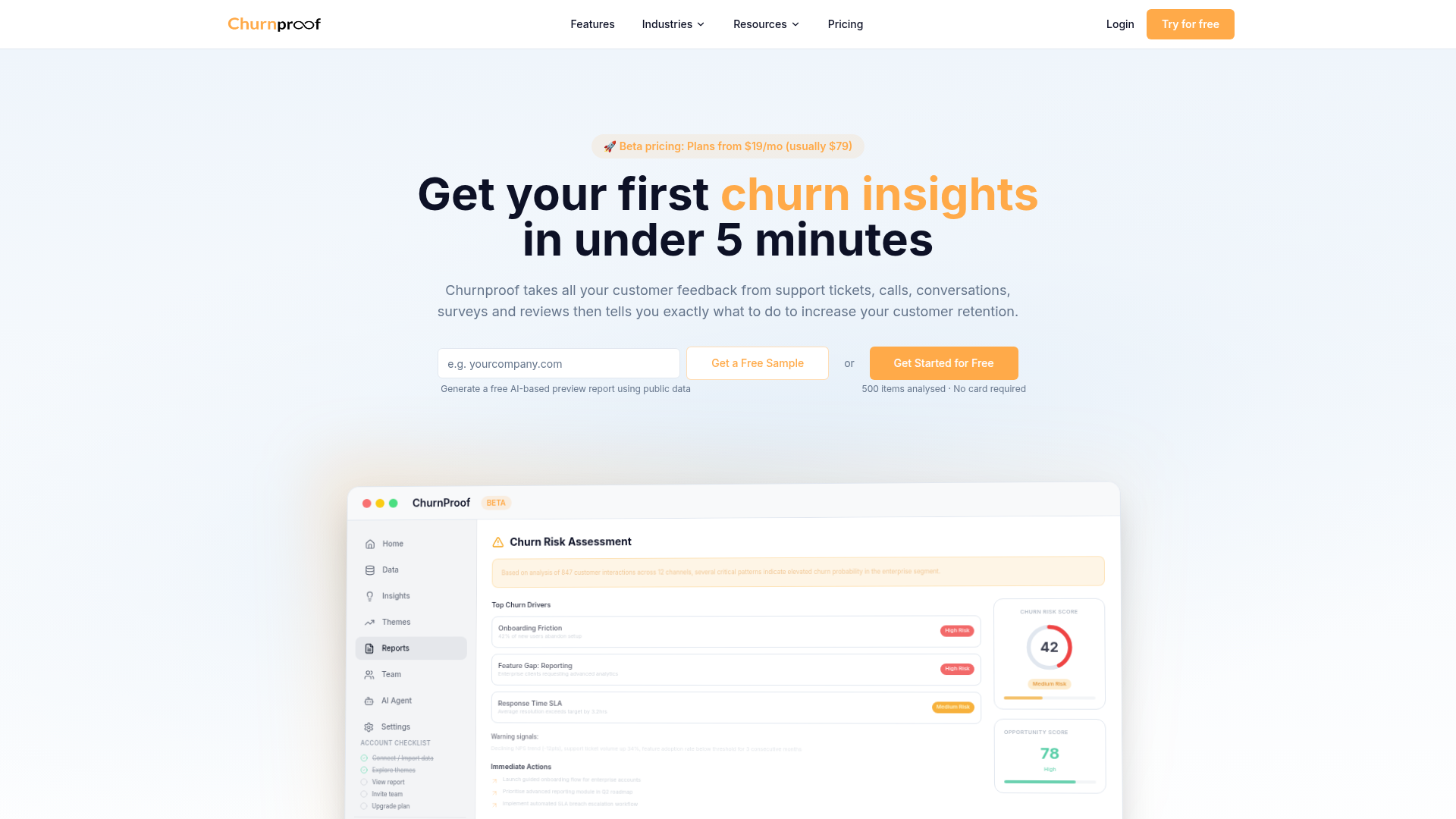 Churnproof – AI-Powered Customer Churn Prevention for SaaS